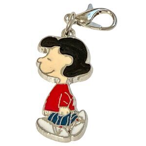Peanuts Snoopy Lucy Van Pelt Clip On Charm Zipper Pull Purse Charm Signed Enamel
